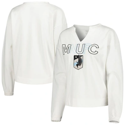 Shop Concepts Sport White Minnesota United Fc Sunray Notch Neck Long Sleeve T-shirt