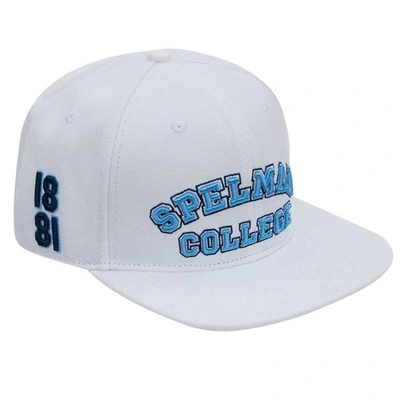 Shop Pro Standard White Spelman College Jaguars Primary Logo Evergreen Wool Snapback Hat