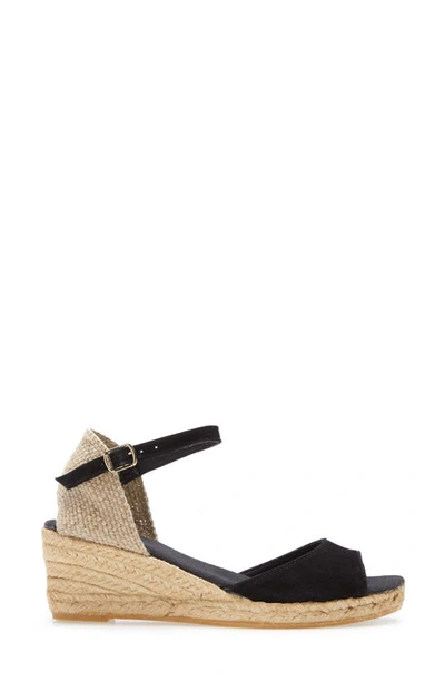 Toni Pons Llivia Wedge Sandal In Black Suede