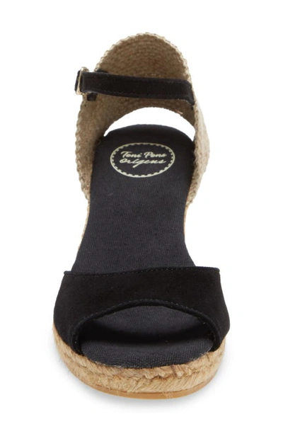Toni Pons Llivia Wedge Sandal In Black Suede