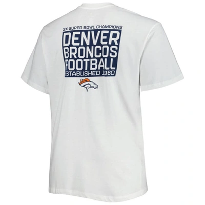 Shop Fanatics Branded White Denver Broncos Big & Tall Hometown Collection Hot Shot T-shirt