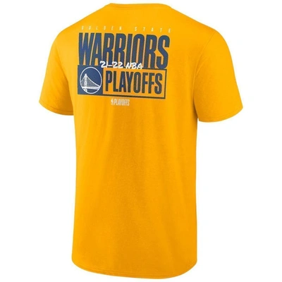 Shop Fanatics Branded Gold Golden State Warriors 2022 Nba Playoffs Dunk T-shirt