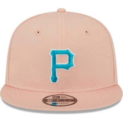 Shop New Era Pink Pittsburgh Pirates  Sky Aqua Undervisor 9fifty Snapback Hat