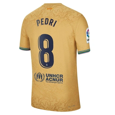 Shop Nike Pedri Gold Barcelona 2022/23 Away Authentic Player Jersey