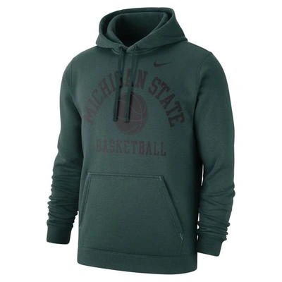 Shop Nike Green Michigan State Spartans Basketball Club Fleece Pullover Hoodie