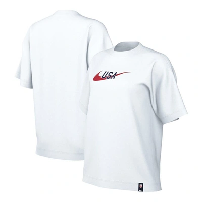Shop Nike White Usmnt Swoosh T-shirt