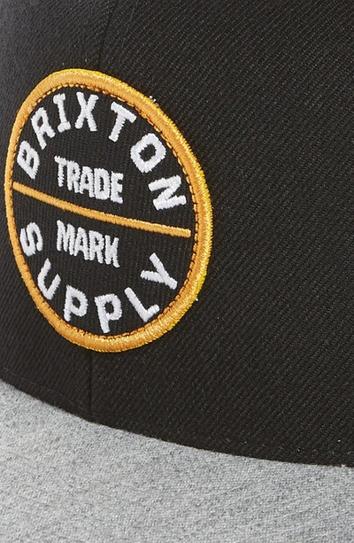 Brixton Oath Iii Snapback Baseball Cap In Black