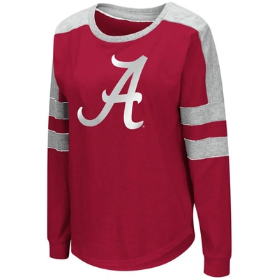 Shop Colosseum Crimson Alabama Crimson Tide Trey Dolman Long Sleeve T-shirt