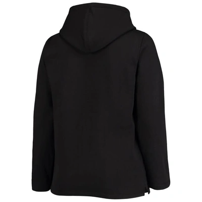 Soft As A Grape Black San Francisco Giants Plus Size Side Split Pullover Hoodie In Black