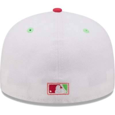 Shop New Era White/coral New York Yankees 100th Anniversary Strawberry Lolli 59fifty Fitted Hat