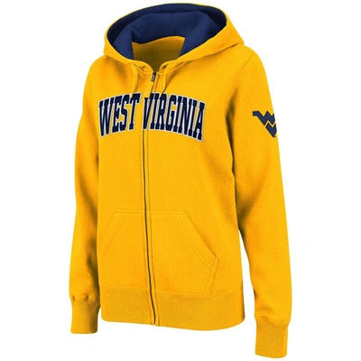 Shop Colosseum Stadium Athletic Gold West Virginia Mountaineers Arched Name Full-zip Hoodie