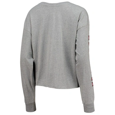 Shop 47 ' Heathered Gray Alabama Crimson Tide Ultra Max Parkway Long Sleeve Cropped T-shirt In Heather Gray