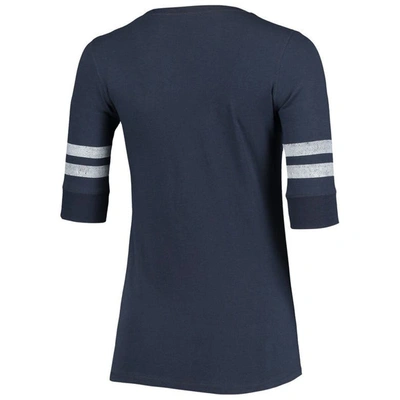 Shop 47 ' Deep Sea Blue Seattle Kraken Flanker Stripes Half-sleeve V-neck T-shirt In Navy
