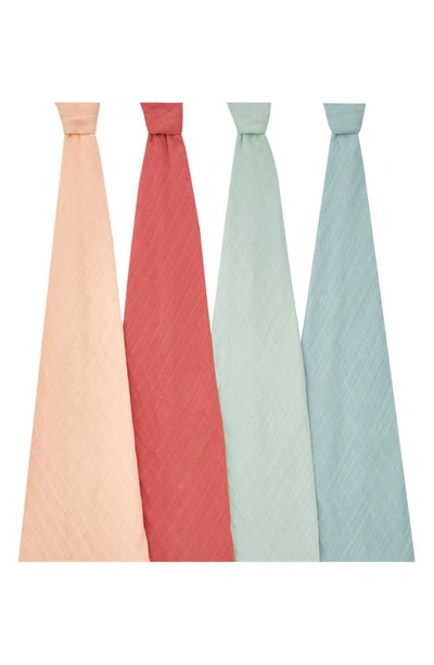 Shop Aden + Anais Assorted 4-pack Organic Cotton Muslin Swaddling Cloths In Mother Earth Organic