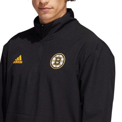 Shop Adidas Originals Adidas Black Boston Bruins Cold.rdy Quarter-zip Jacket