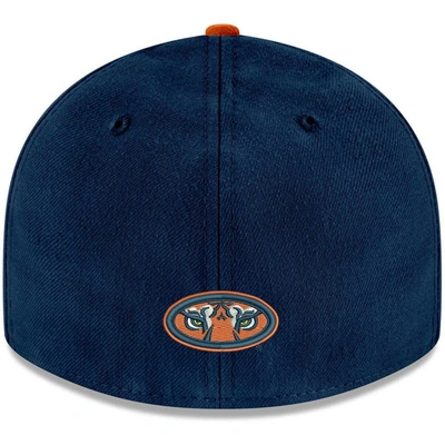 New Era Men's  Navy, Orange Auburn Tigers Basic Low Profile 59fifty Fitted Hat In Navy