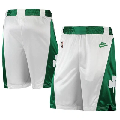 Shop Nike White/kelly Green Boston Celtics 2021/22 Classic Edition Swingman Performance Shorts