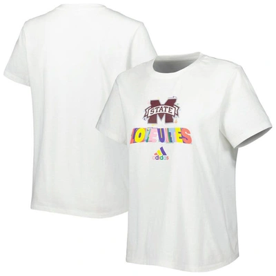 Shop Adidas Originals Adidas White Mississippi State Bulldogs Fresh Pride T-shirt