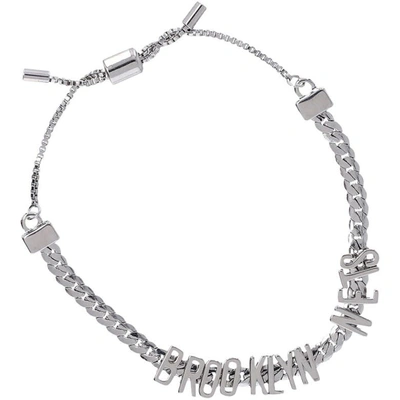 Shop Baublebar Brooklyn Nets Pull-tie Bracelet In Silver