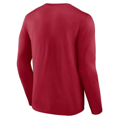 Shop Fanatics Branded Red Tampa Bay Buccaneers Big & Tall Wordmark Long Sleeve T-shirt