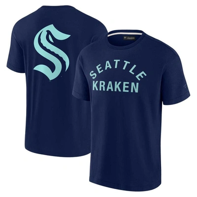 Shop Fanatics Signature Unisex  Navy Seattle Kraken Elements Super Soft Short Sleeve T-shirt