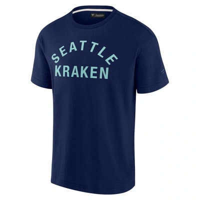 Shop Fanatics Signature Unisex  Navy Seattle Kraken Elements Super Soft Short Sleeve T-shirt
