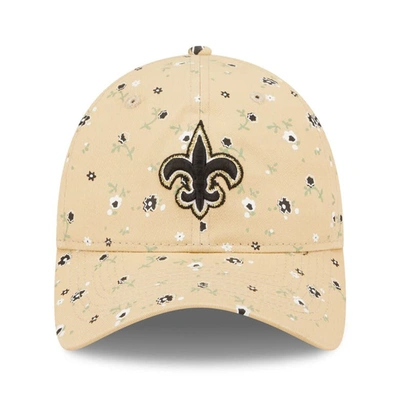 Shop New Era Gold New Orleans Saints  Floral 9twenty Adjustable Hat