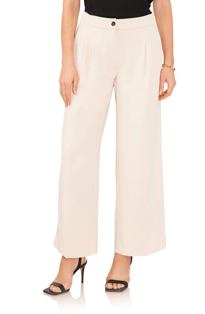 Shop Vince Camuto Pleated Wide Leg Trousers In Clay
