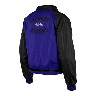 Shop New Era Purple Baltimore Ravens Coaches Raglan Full-snap Jacket