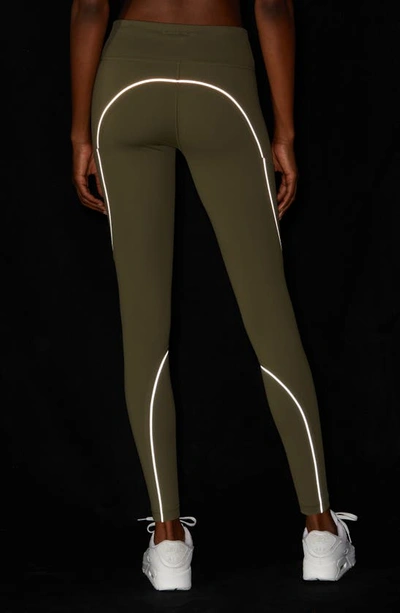 Shop Outdoor Voices Frostknit 7/8 Pocket Leggings In Olive Branch