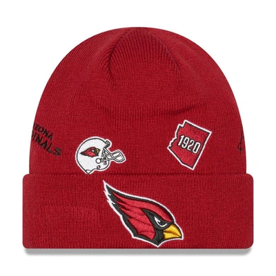 Shop New Era Cardinal Arizona Cardinals Identity Cuffed Knit Hat