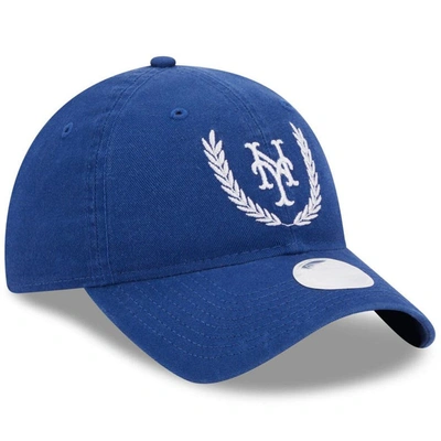 Shop New Era Royal New York Mets Leaves 9twenty Adjustable Hat