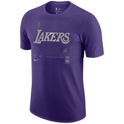 Shop Nike Purple Los Angeles Lakers Courtside Chrome T-shirt