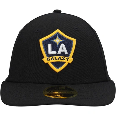 Shop New Era Black La Galaxy Primary Logo Low Profile 59fifty Fitted Hat