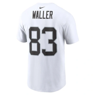 Shop Nike Darren Waller White Las Vegas Raiders Player Name & Number T-shirt