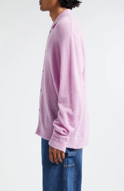 Shop Our Legacy Alpaca & Recycled Wool Blend Cardigan In Candyfloss Fuzzy Alpaca