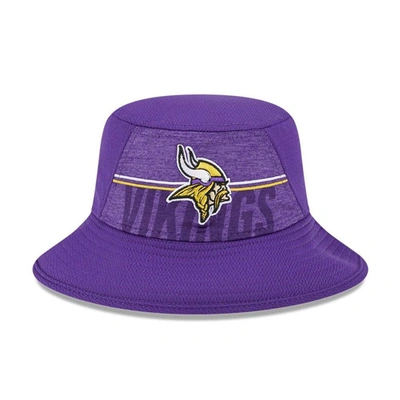 Shop New Era Purple Minnesota Vikings 2023 Nfl Training Camp Stretch Bucket Hat