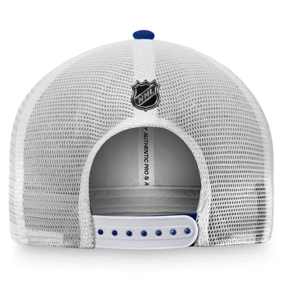 Shop Fanatics Branded Blue Toronto Maple Leafs Authentic Pro Rink Trucker Snapback Hat