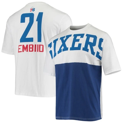Shop Fanatics Branded Joel Embiid White Philadelphia 76ers Yoke T-shirt