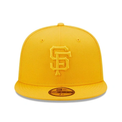 Shop New Era Gold San Francisco Giants Tonal 59fifty Fitted Hat