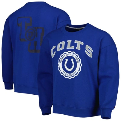 Shop Tommy Hilfiger Royal Indianapolis Colts Ronald Crew Sweatshirt