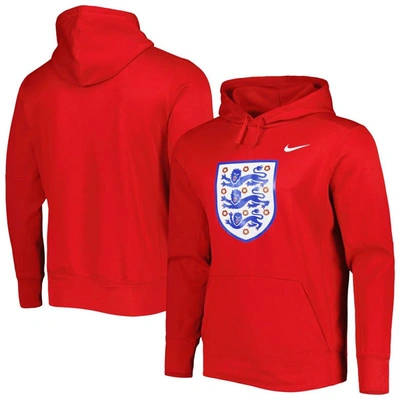 Shop Nike Red England National Team Therma Performance Pullover Hoodie