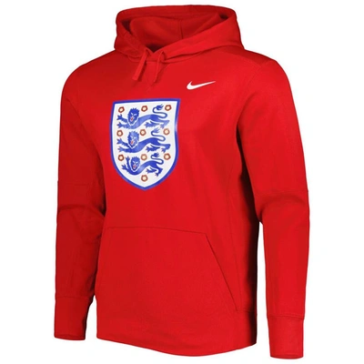 Shop Nike Red England National Team Therma Performance Pullover Hoodie