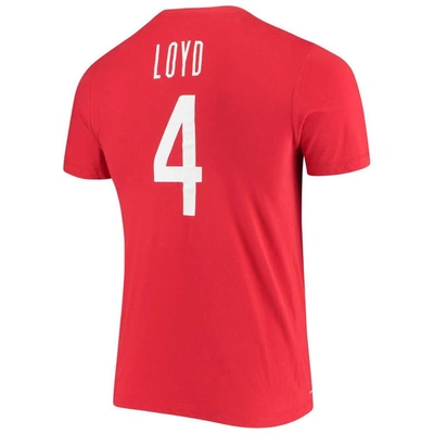 Shop Nike Jewell Loyd Usa Basketball Red Name & Number Performance T-shirt
