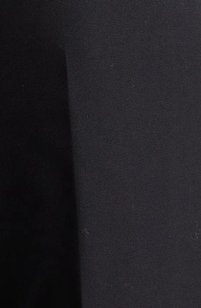 Shop Alexander Wang Logo Elastic High Waistband Pleated Wool Trousers In 001 Black