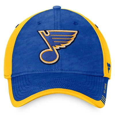 Shop Fanatics Branded Blue/gold St. Louis Blues Authentic Pro Rink Camo Flex Hat