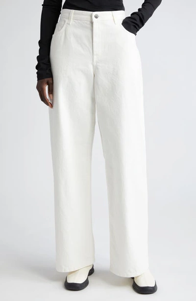 Shop The Row Eglitta Wide Leg Jeans In White