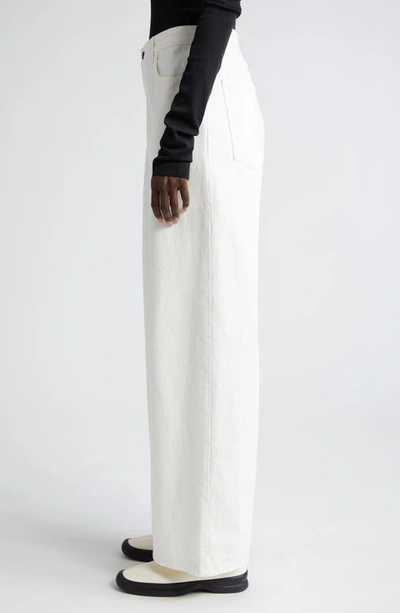 Shop The Row Eglitta Wide Leg Jeans In White