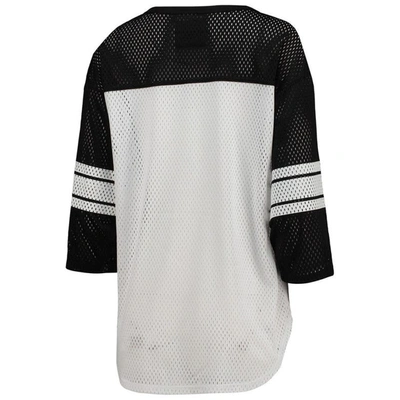 G-iii 4her By Carl Banks Women's  White, Black Washington Commanders First Team 3/4-sleeve Mesh Top In White
