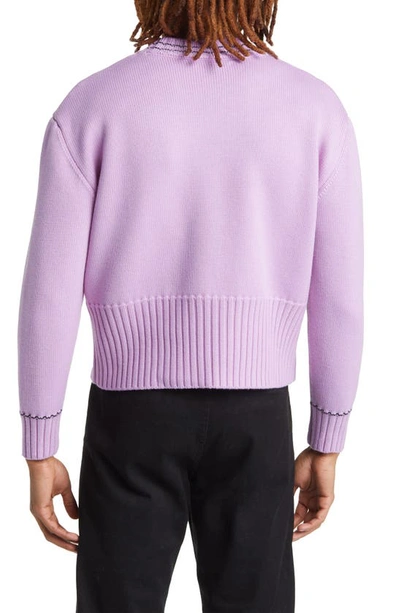 Shop Connor Mcknight X Disney Eeyore Intarsia Merino Wool Sweater In Lavender